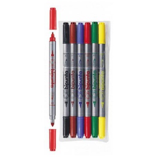 Pisaki DOUBLE POINT x6 etui, Flamastry, Artykuły szkolne