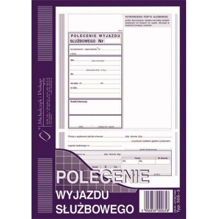 Polecenie wyjazdu służbowego, Druki, Papier i etykiety
