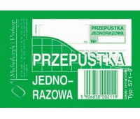 Przepustka jednorazowa, Druki, Papier i etykiety