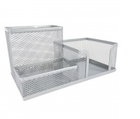 PRZYBORNIK METALOWY SREBRNY