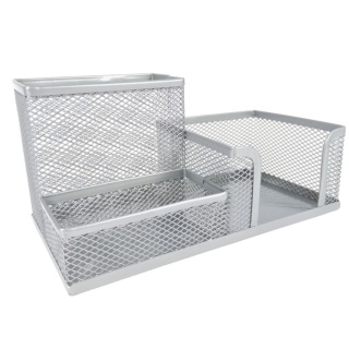 PRZYBORNIK METALOWY SREBRNY