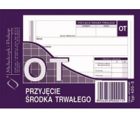 OT Przyjęcie środka trwałego, Druki, Papier i etykiety