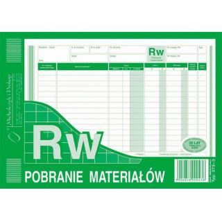 RW Pobranie materiałów, Druki, Papier i etykiety
