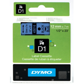 TAŚMA DO DRUK. D1 12mm/7m CZARNY/NIEB. S0720560, Taśmy, Materiały eksploatacyjne