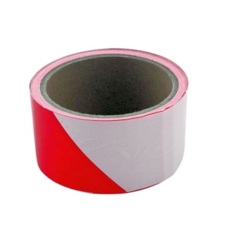 TAŚMA OSTRZEGAWCZA 48mm/50m BIAŁO-CZERWONA, Taśmy specjalne, Drobne akcesoria biurowe