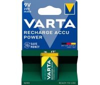 Akumulatorki VARTA Recharge Accu Power 9V 200 mAh Bli1, Baterie, akumulatory i ładowarki, Urządzenia biurowe