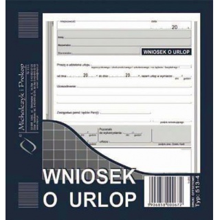 Wniosek o udzielenie urlopu, Druki, Papier i etykiety