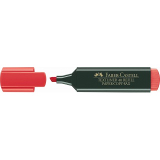 ZAKREŚLACZ 48 CZERWONY FABER-CASTELL, Textmarkery, Artykuły do pisania i korygowania