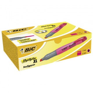 BIC Highlighter XL Zakreślacz różowy 1 szt, Textmarkery, Artykuły do pisania i korygowania