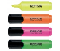 Highlighter OFFICE PRODUCTS, 2-5 mm, 4 pcs, assorted colors
