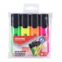 Zakreślacz fluorescencyjny OFFICE PRODUCTS, 2-5mm (linia), 4szt., mix kolorów, Textmarkery, Artykuły do pisania i korygowania